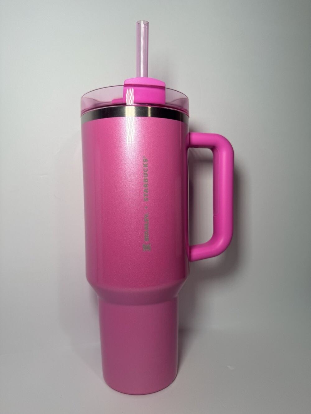 Stanley x Starbucks Thailand SHOCKING PINK WINTER PINK 40oz Quencher Tumbler NWT